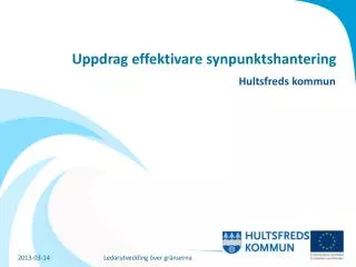 uppdrag effektivare synpunktshantering