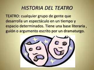 historia del teatro