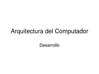 arquitectura del computador