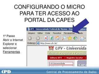 configurando o micro para ter acesso ao portal da capes