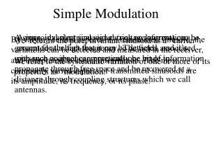 Simple Modulation