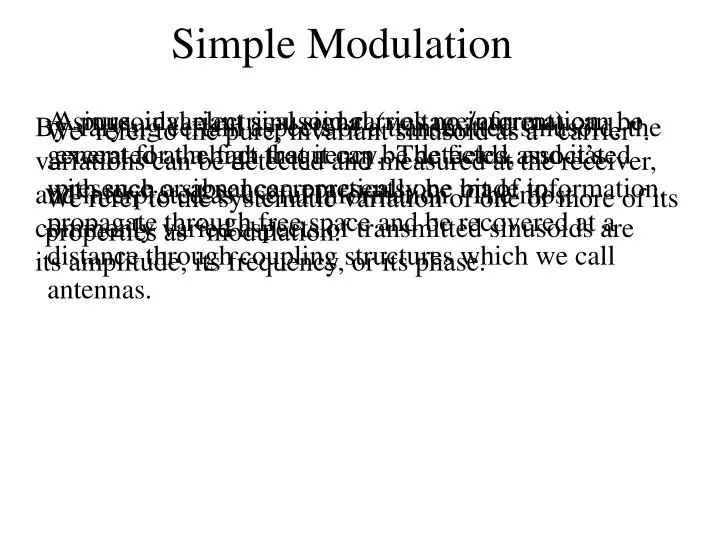 simple modulation