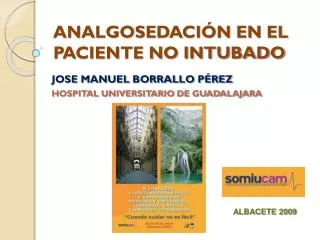 analgosedaci n en el paciente no intubado