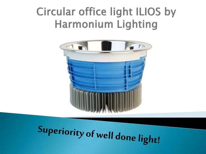 circular office light ilios by harmonium lighting