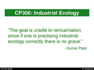 CP306: Industrial Ecology