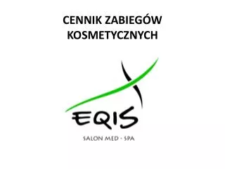 cennik zabieg w kosmetycznych