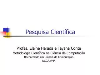 pesquisa cient fica