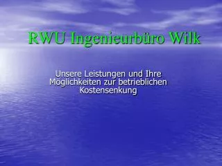 rwu ingenieurb ro wilk
