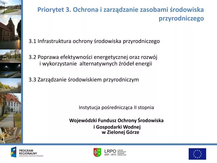 priorytet 3 ochrona i zarz dzanie zasobami rodowiska przyrodniczego