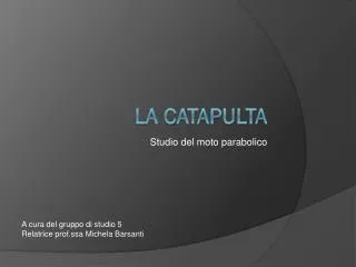 studio del moto parabolico