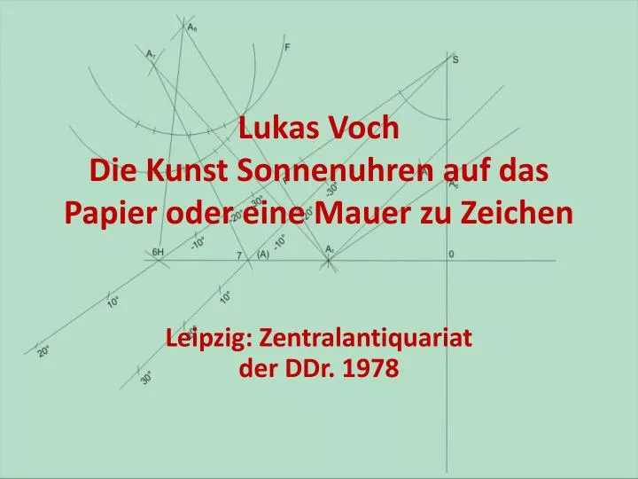 lukas voch die kunst sonnenuhren auf das papier oder eine mauer zu zeichen