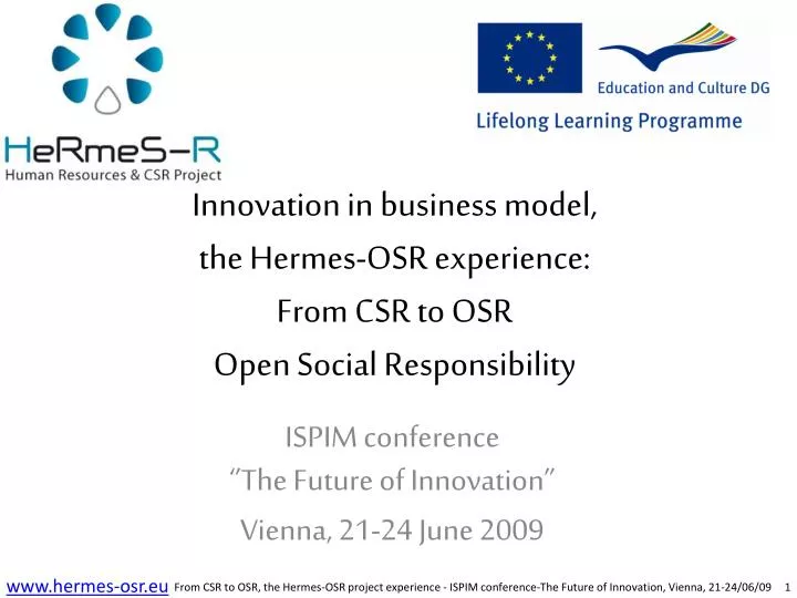 innovation in business model the hermes osr experience from csr to osr open social responsibility