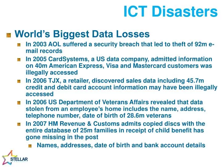 ict disasters