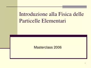 introduzione alla fisica delle particelle elementari