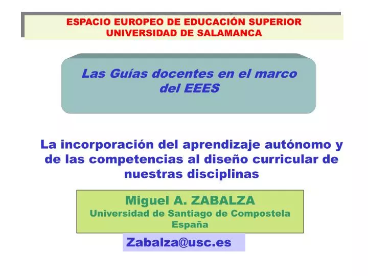 espacio europeo de educaci n superior universidad de salamanca