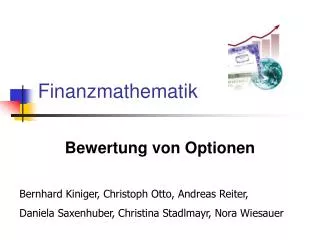 finanzmathematik