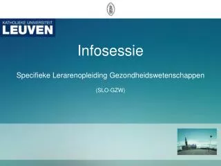 infosessie specifieke lerarenopleiding gezondheidswetenschappen slo gzw