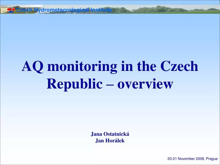 aq monitoring in the czech republic overview