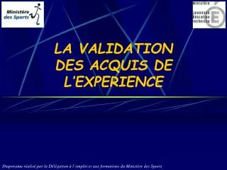 la validation des acquis de l experience