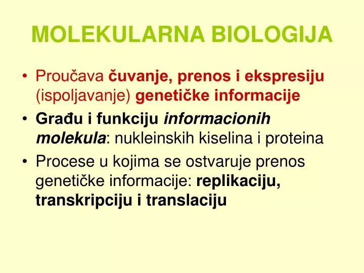 molekularna biologija