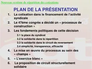 plan de la pr sentation