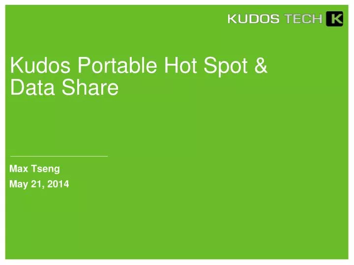 kudos portable hot spot data share