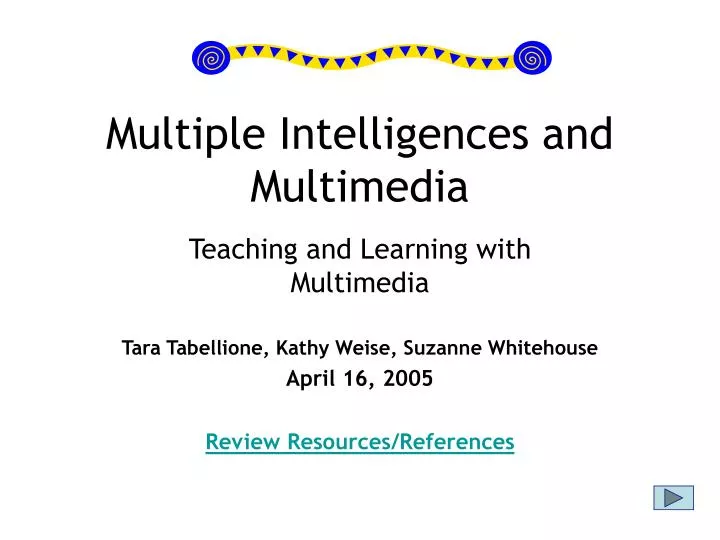 multiple intelligences and multimedia
