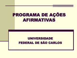 programa de a es afirmativas