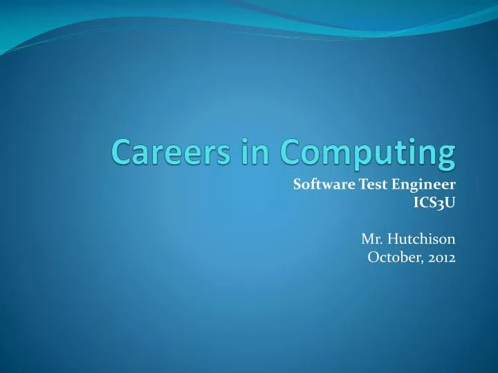 careers in computing
