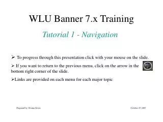 WLU Banner 7.x Training