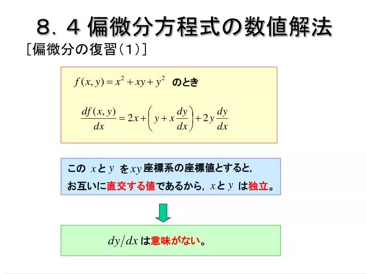 PPT - ８．４ 偏微分方程式の数値解法 PowerPoint Presentation - ID 