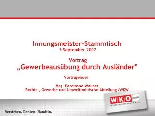 Gewerbeausübung durch Ausländer Überblick