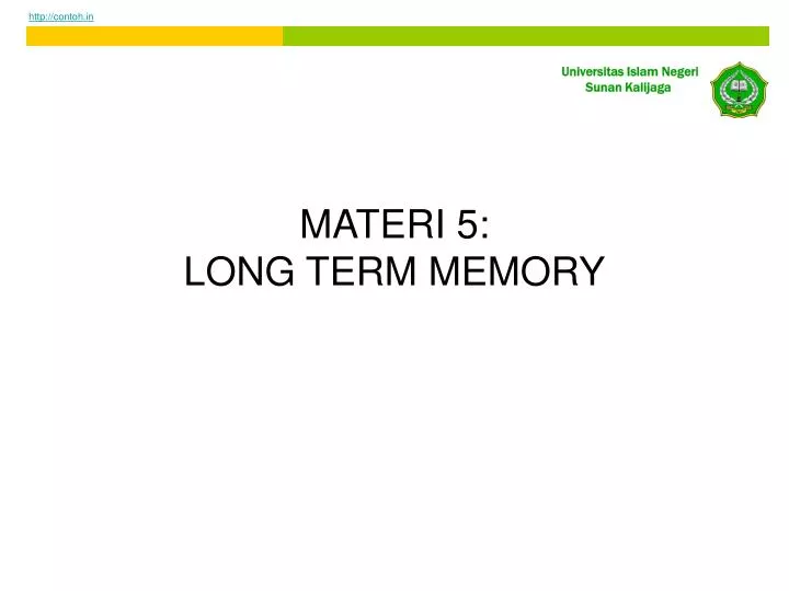 materi 5 long term memory