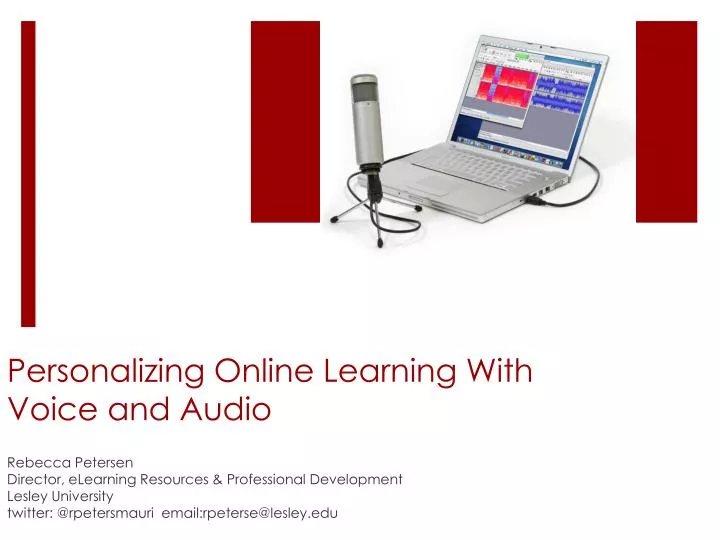 personalizing online learning with voice and audio