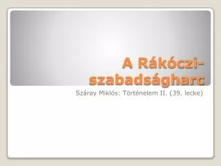 a r k czi szabads gharc