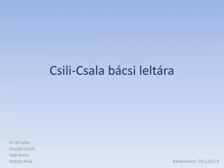 csili csala b csi lelt ra