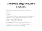 Elementarz programowania 1. QBASIC - slide 1