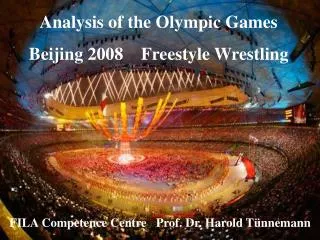 Analysis of the Olympic Games Beijing 2008 Freestyle Wrestling