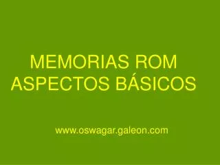 memorias rom aspectos b sicos