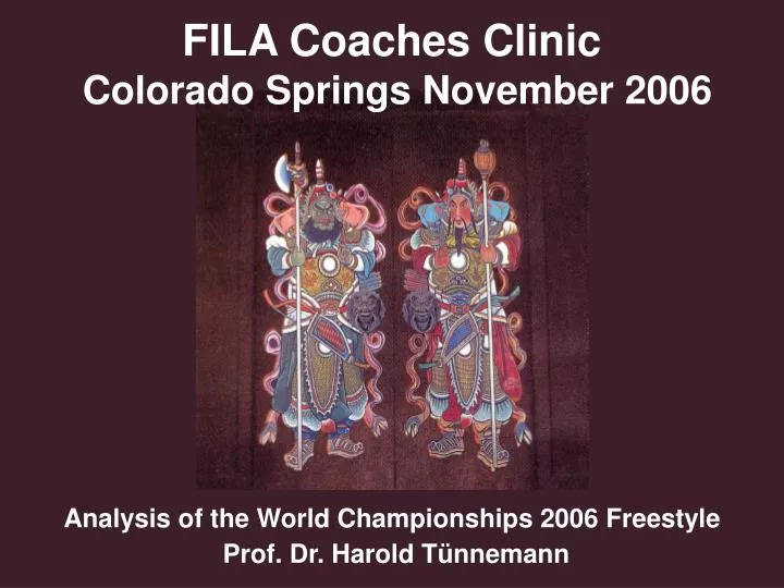 fila coaches clinic colorado springs november 2006