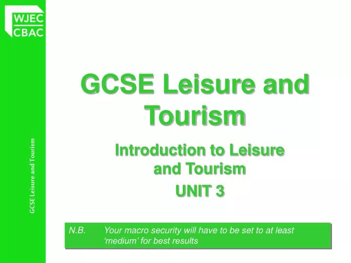 gcse leisure and tourism
