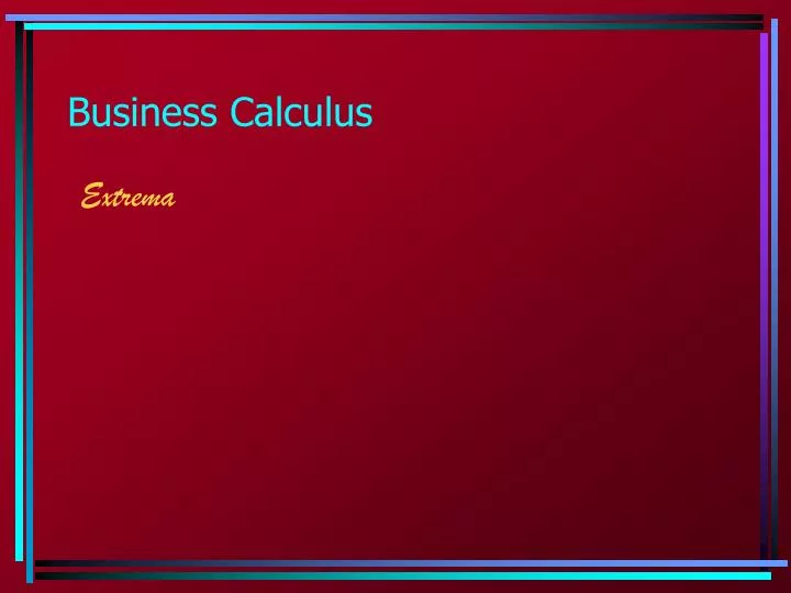 business calculus