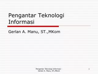 pengantar teknologi informasi