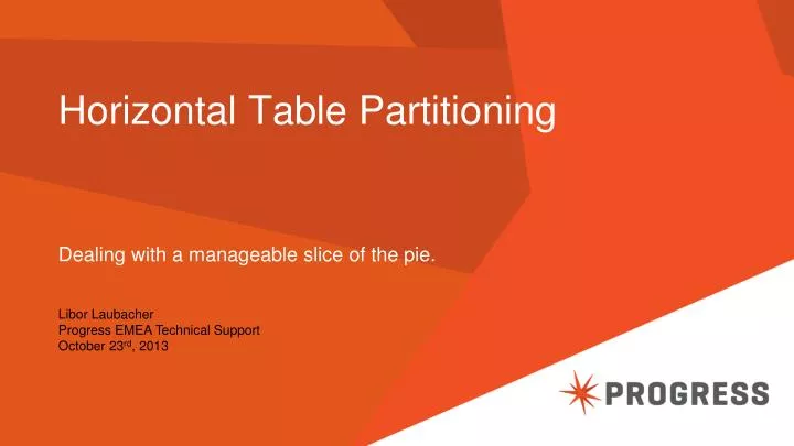 horizontal table partitioning