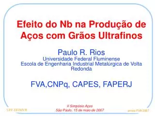 efeito do nb na produ o de a os com gr os ultrafinos