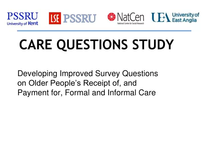 care questions study