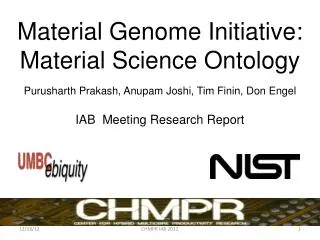 Material Genome Initiative: Material Science Ontology
