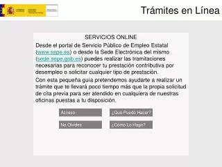 tr mites en l nea