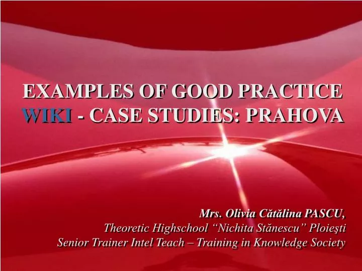 examples of good practice wiki case studies prahova
