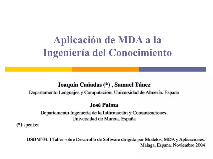 aplicaci n de mda a la ingenier a del conocimiento